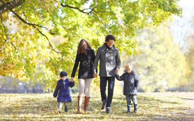 Family in autumn park Family in autumn park